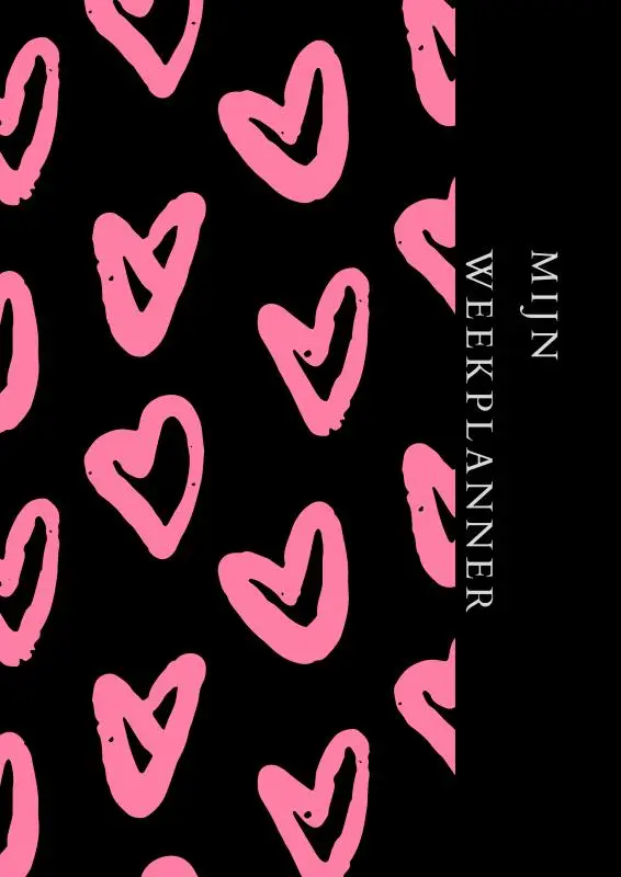 To Do weekplanner hart A4 ongedateerd.