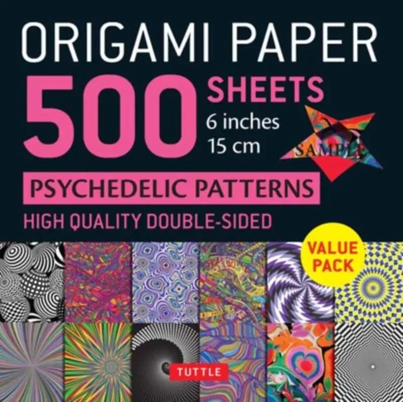 Origami Paper 500 sheets Psychedelic Patterns 6' (15 cm)