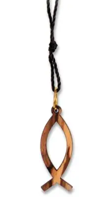 Ketting vis olijfhout