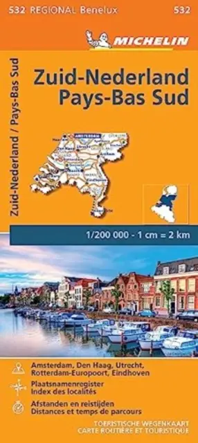 Michelin Wegenkaart 532 Nederland Zuid