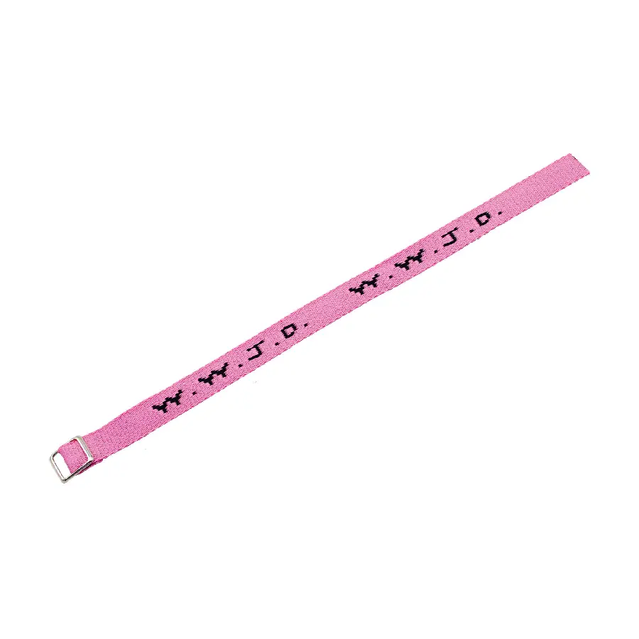 W w j d armbandje geweven Rose
