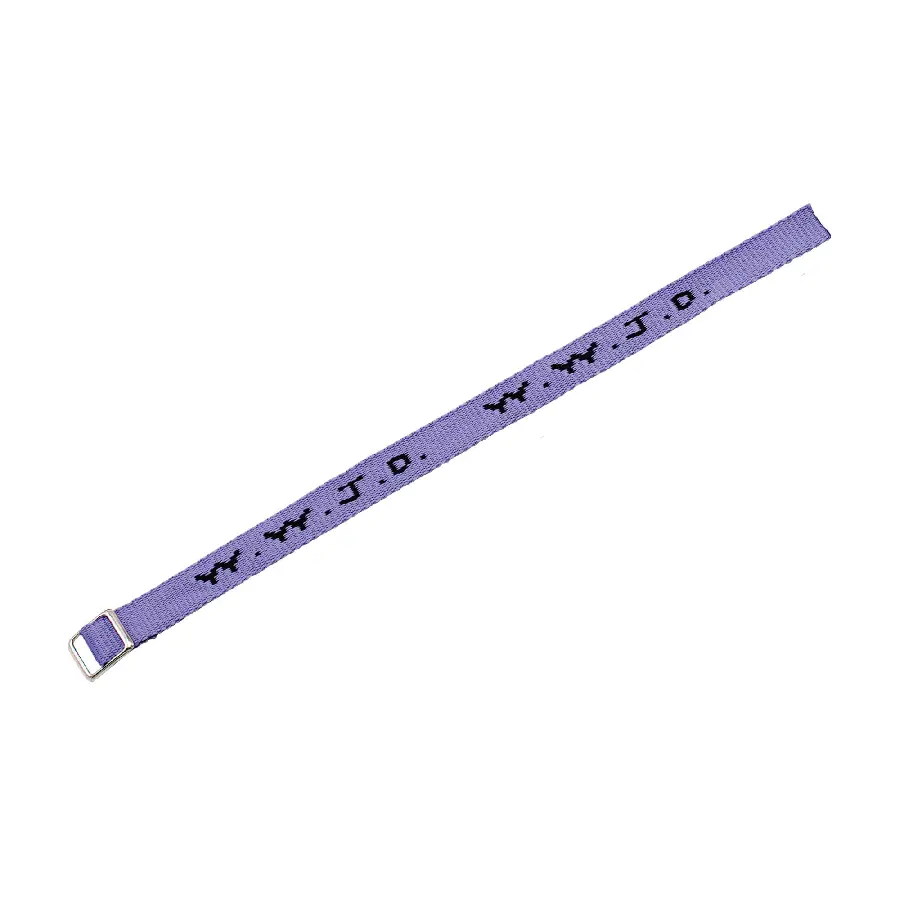 W w j d armbandje geweven Lila