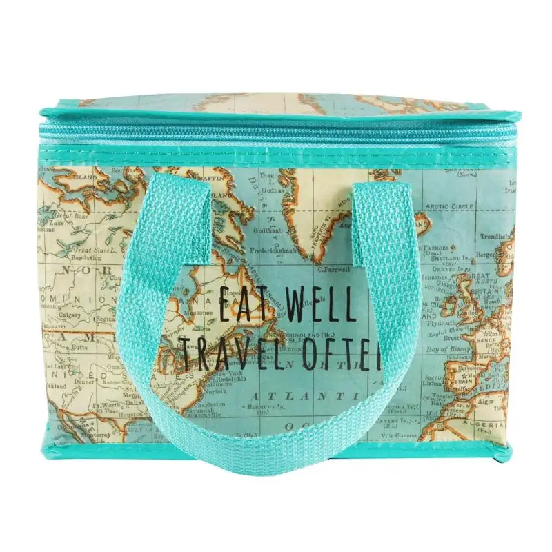 Lunch bag RETRO vintage world map