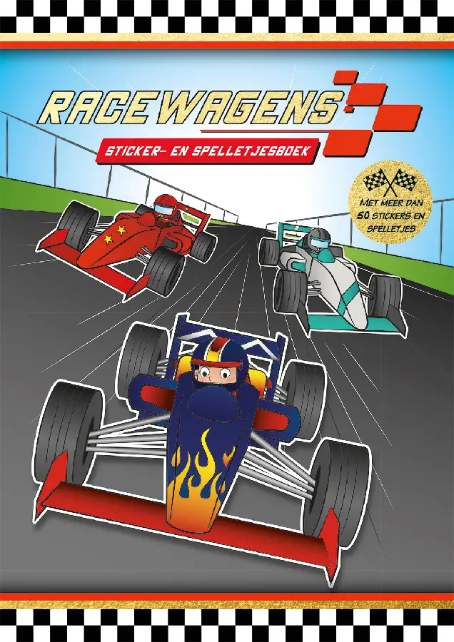 Racewagens, sticker- en spelletjesboek